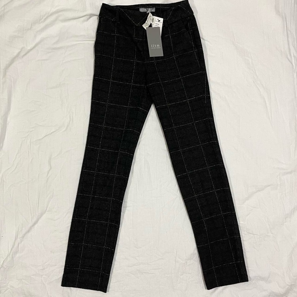 Gray Plaid Wool Straight Leg Pants New With Tags I‎ Lover Tyler Madison Size XS